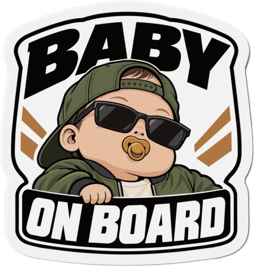 Cool Baby on Board Car Magnet
