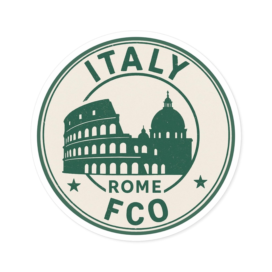 Rome Passport Stamp sticker